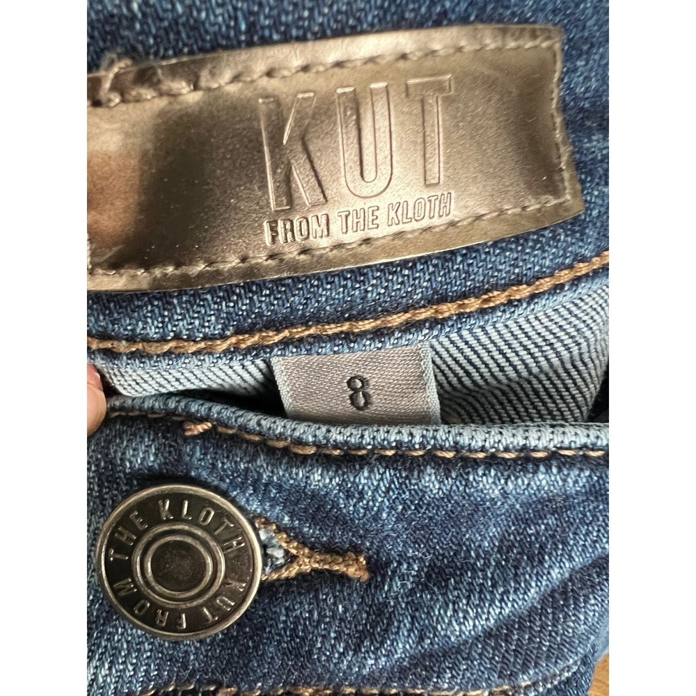 Kut from the Kloth Reese Fab‎ Ab High Rise Ankle Straight Leg Jeans Dark Wash 8 - Picture 3 of 8